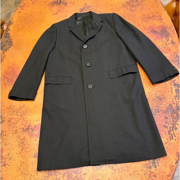 McManus & Riley Other - McManus & Riley Overcoat Mens XL Black Fair Vintage Union Made Wool Coat 60's